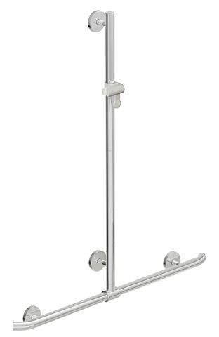 Hewi Bathroom handles WARM TOUCH with shower rail Signal white 950.35.45051