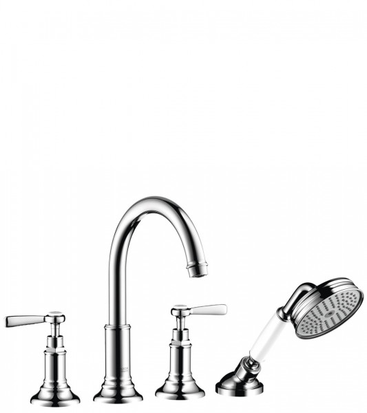 Axor Bath Mixer Tap Montreux 4-hole tile mounted tap with lever handles Chrome 16554000
