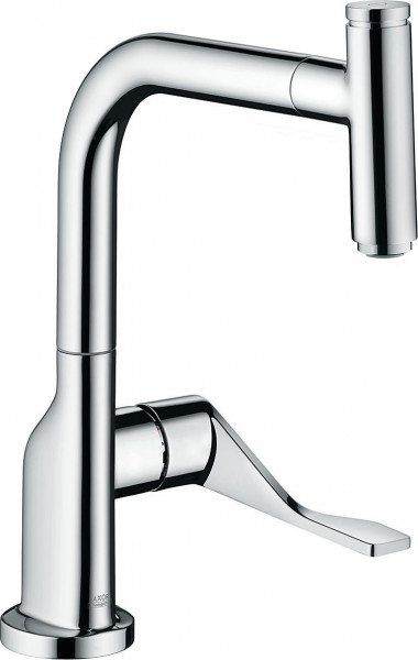 Kitchen Mixer Tap Axor Select Eco extractable hand shower Chrome