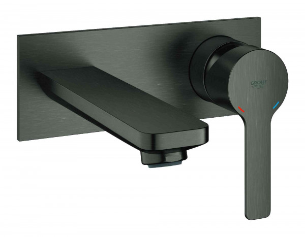 Grohe 3 Hole Basin Tap Lineare Brushed Hard Graphite