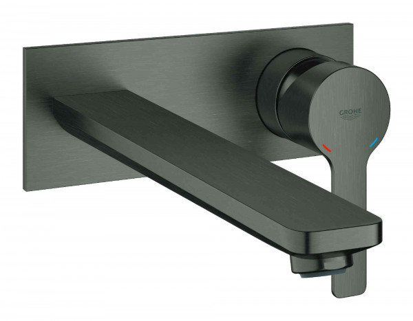 Grohe 3 Hole Basin Tap Lineare Brushed Hard Graphite