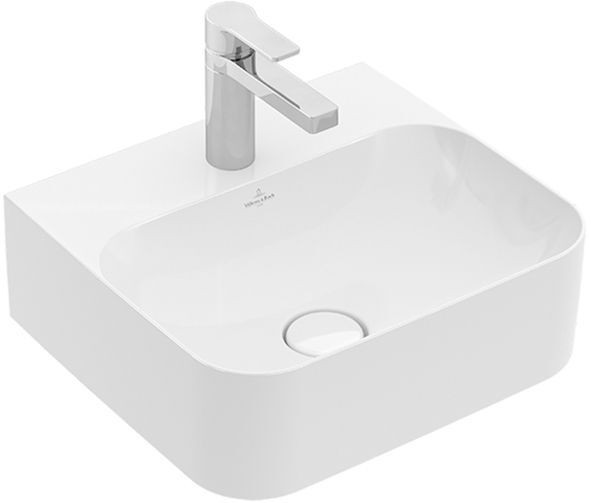Villeroy and Boch Rectangular Cloakroom Basin without overflow Finion 430x390mm 436443R1