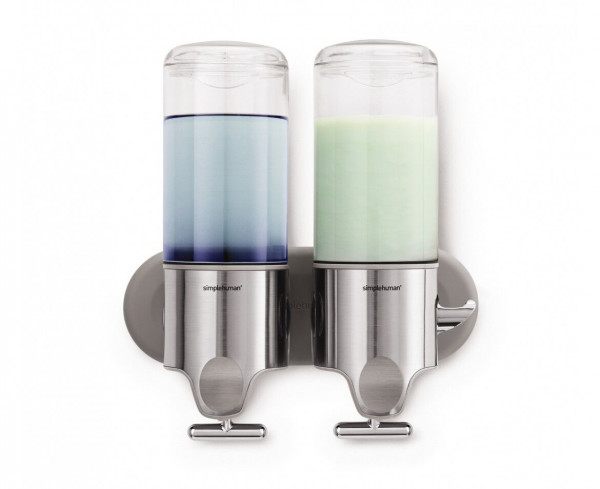 Simplehuman Soap dispenser twin wall mounted pumps Chrome (BT1028)