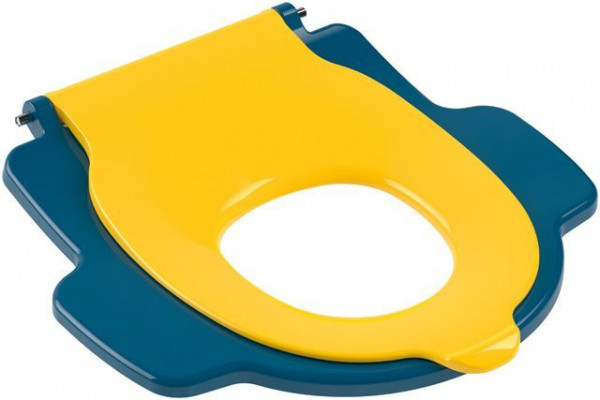 Villeroy and Boch D Shaped Toilet Seat for children Sunshine Yellow/Ocean Blue