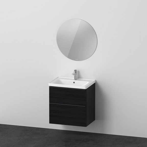 Bathroom Set Duravit D-Neo Vanity unit, Round mirror 650x2000x480mm Black Oak DE010901616