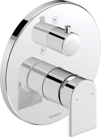 Concealed Shower Tap Duravit Tulum by Starck 2 outputs Chrome