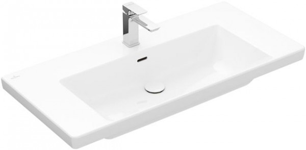 Vanity Basin Villeroy and Boch Subway 3.0 1 hole, Without overflow, Unpolished 1000mm Alpine White