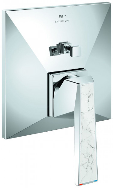 Wall Mounted Bath Shower Mixer Tap Grohe Allure Brilliant Private Collection Chrome/White Attica 24426000