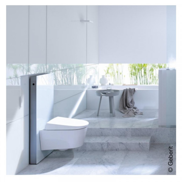 Geberit Monolith Sanitary module for wall-hung WC height: 101 cm, White glass