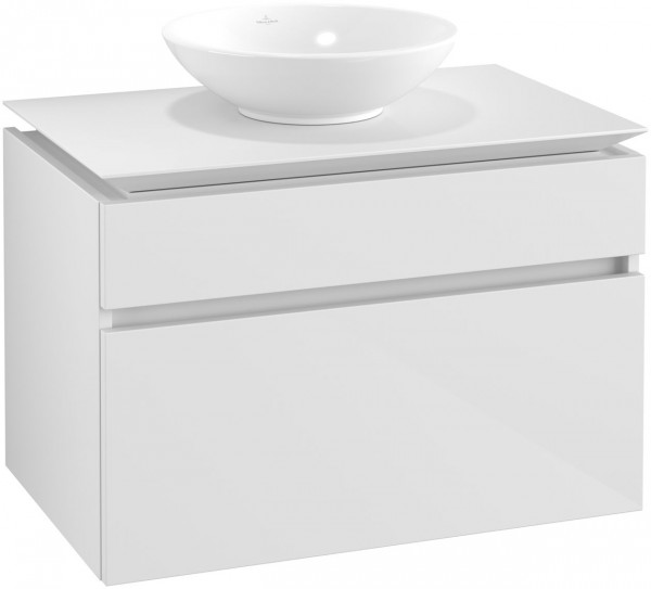 Villeroy and Boch Countertop Basin Unit Legato 2 Drawers 800x550x500mm Glossy White