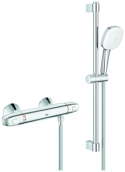 Concealed Shower Grohe Grohtherm 1000 thermostatic 600mm 2jets Chrome 34820005
