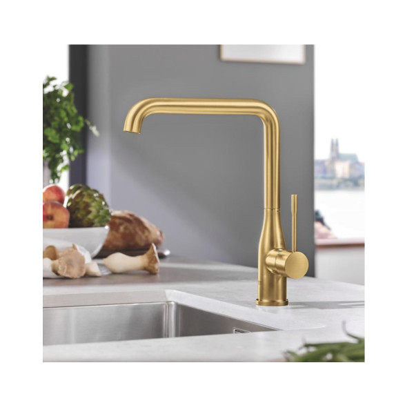 Grohe Kitchen Mixer Tap Essence Brushed Cool Sunrise