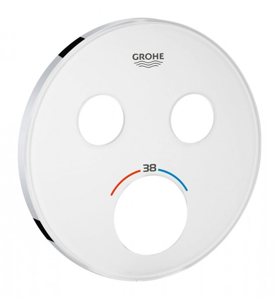 Grohe Rosette Flush-mounted thermostat Rosette SmartControl with 2 push buttons Moon White