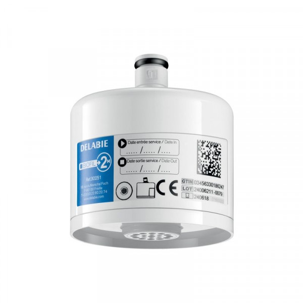 Safety Tap Delabie BIOFIL Filter For bath/shower 56x60 mm 2 months | Non steril filter | Jet droit