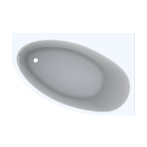 Geberit Corner Bath Renova Asymmetrical Left Outlet 1500x1000x460mm White
