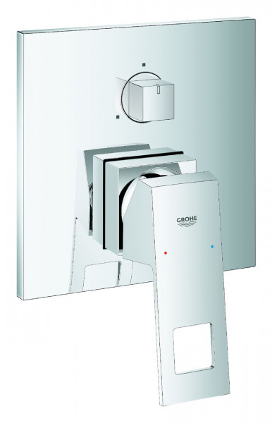 Grohe Bathroom Tap for Concealed Installation Eurocube Single square control 3 outputs Chrome