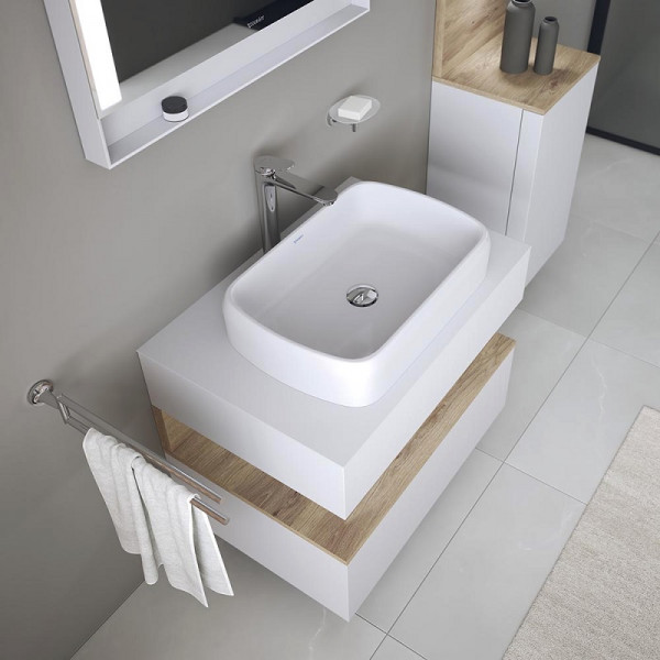 Countertop Basin Duravit Qatego Oval, Milled 600mm White 2384600079