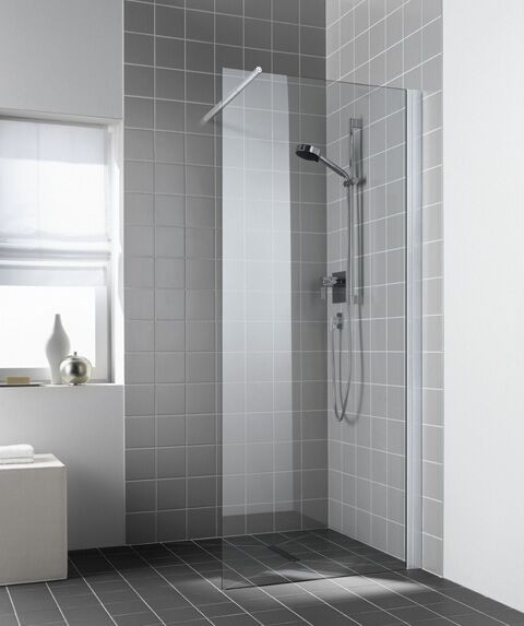 Kermi Shower Screens IBIZA 2000 WALK-IN 45° Wall support wall profile 1850 x 750 mm Clear
