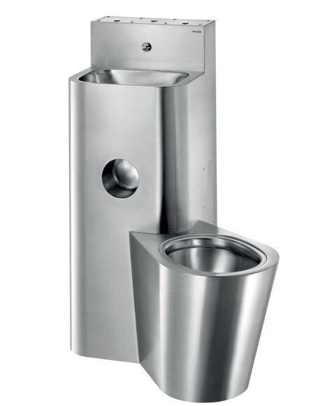 Delabie Toilet and Sink Unit Combi KOMPACT floor-standing right hand WC pan 161600