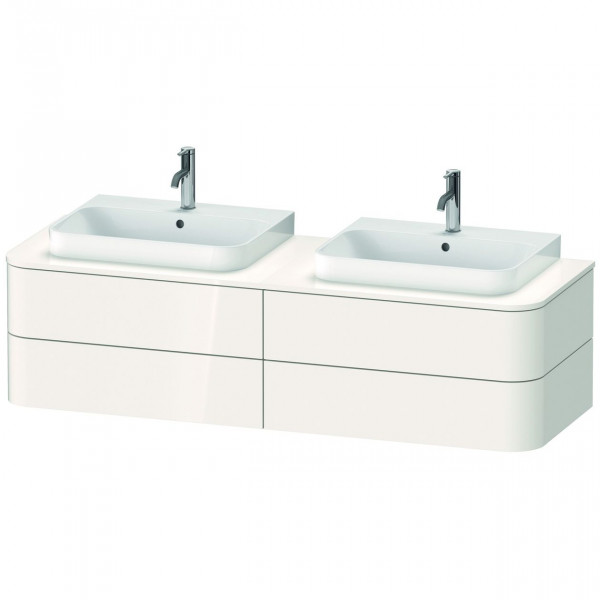 Double Basin Cabinet Duravit Happy D.2 Plus 4 drawers 1600mm White high gloss HP4974B2222