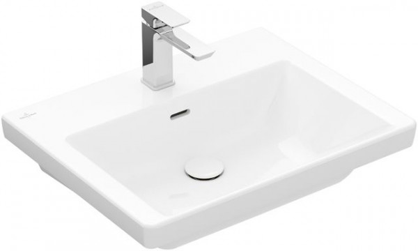 Vanity Basin Villeroy and Boch Subway 3.0 1 hole, With overflow, Polished 600mm Stone White CeramicPlus