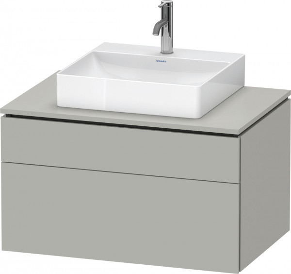 Vanity Unit For Countertop Basin Duravit L-Cube 2 drawers 820mm Concrete Grey Matt LC4880007070000