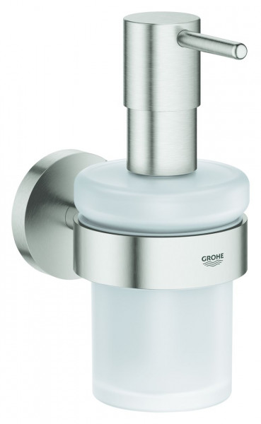 Grohe wall mounted soap dispenser with Holder Essentials Supersteel