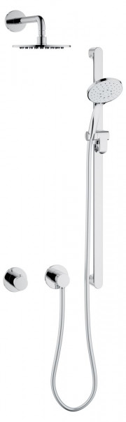 Concealed Shower Keuco IXMO Sets thermostatic with shower column, Round,