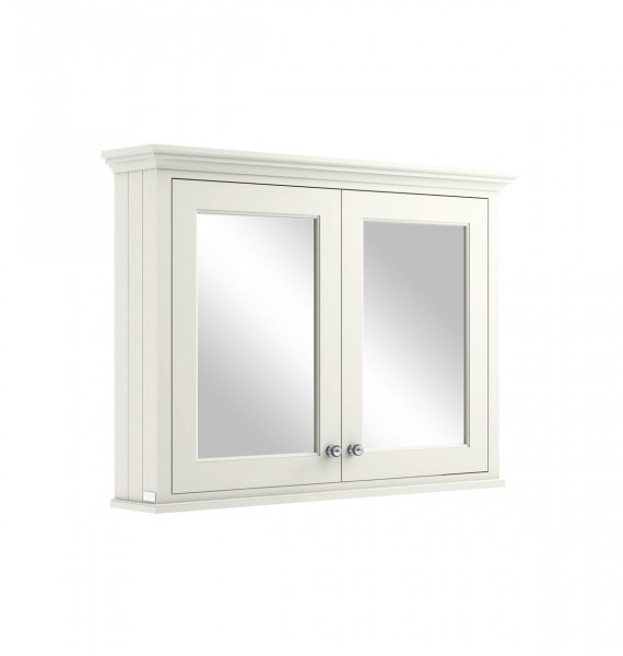 Bathroom Mirror Cabinet Bayswater Traditional 2 doors 1050mm Pointing White