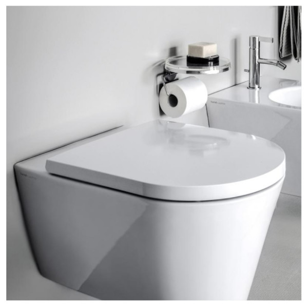 D Shaped Toilet Seat Laufen KARTELL Quick Release White | Without