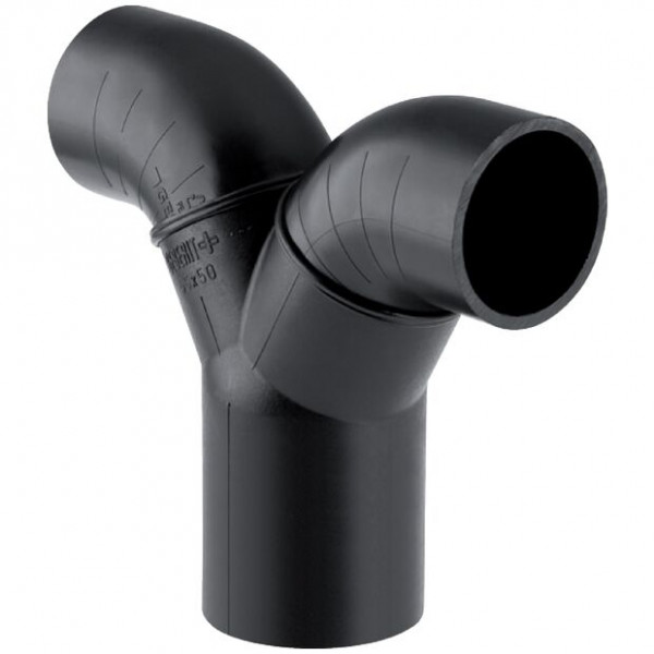 Geberit Plumbing Fittings PE Double 90° connecting bend Sleeve d75/56