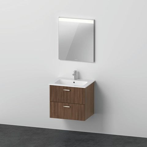 Bathroom Set Duravit XBase Washbasin with vanity unit and mirror 630mm Natural Oak