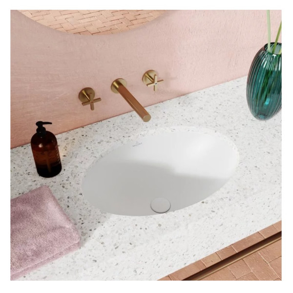 Undermount Basin Villeroy and Boch Loop & Friends Oval, With overflow 280x430x185mm Alpin White