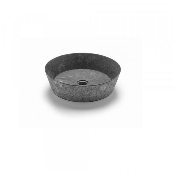 The Bath Collection Countertop Basin MADAGASCAR in Stone 420x120mm Black