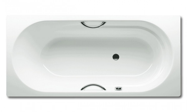 Kaldewei Standard Bath 961 with side overflow Vaio Star 1700x800x430mm Alpine White, holes for handle