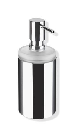 Hewi wall mounted soap dispenser System 162 with holder Glossy Chrome