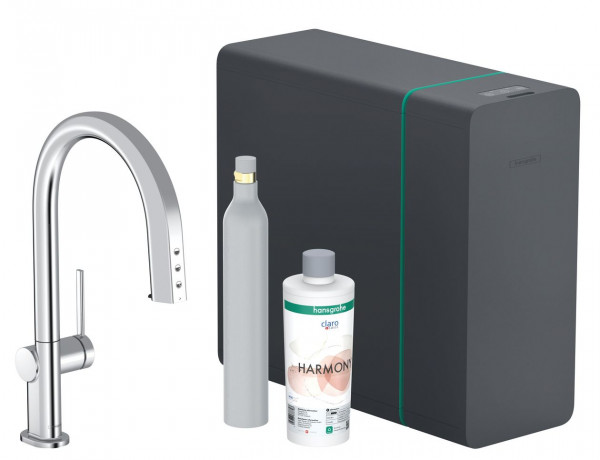 Pull Out Kitchen Tap Hansgrohe Aqittura M91 sBox 1jet 210mm Chrome