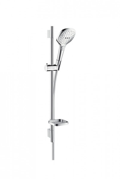 Hansgrohe Shower Set Raindance Select E 120 Shower Rail/ Unica'S Puro 650mm white/chrome