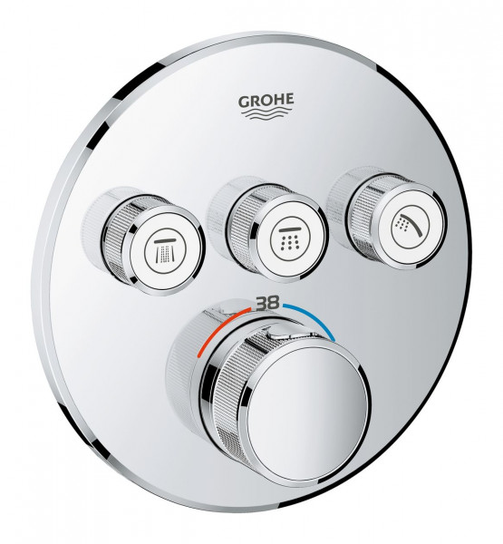 Grohe Grohtherm SmartControl Thermostatic Shower Mixer for concealed installation with 3 valves 29121000
