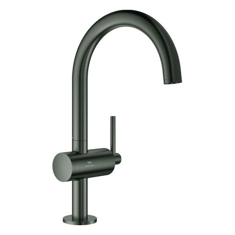 Single Hole Mixer Tap Grohe Atrio 302mm Brushed Hard Graphite