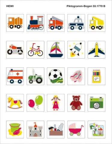 Hewi toilet signs Kids set vehicles and toys 33.1770B