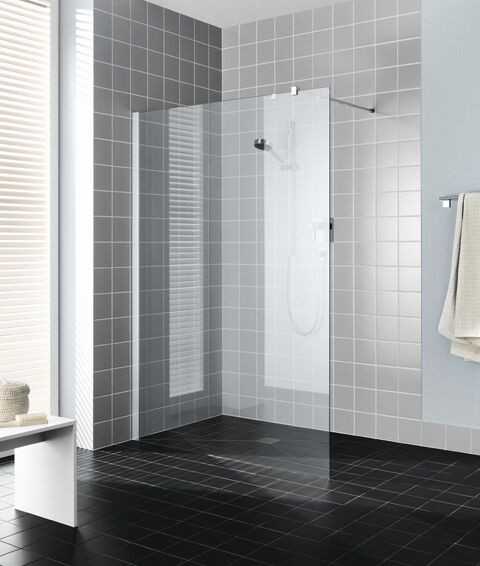 Kermi Shower Screens FILIA XP WALK-IN 90° Wall support wall profile 1850 x 750 mm Clear