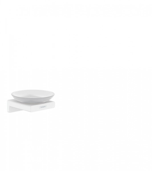 Wall Mounted Soap Dish Hansgrohe AddStoris ceramic 109x107x52mm White Matt