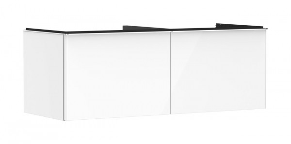 Vanity Unit For Countertop Basin Hansgrohe Xelu Q 2 drawers 1360x550x485mm Glossy White/Chrome