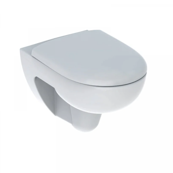Geberit Renova, Rimfree, wall-hung concealed toilet set, with toilet seat, Quick Release, Soft Close