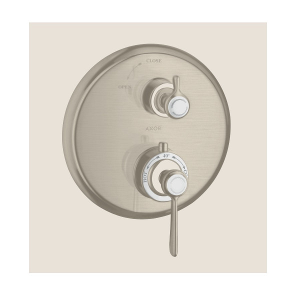 Axor Thermostatic Mixer with shut-off valve Montreux Brushed Nickel