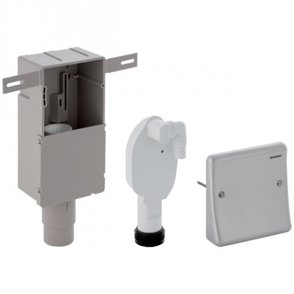 Geberit concealed odour trap siphon with connection for wall mounting box and cover plate d50-56