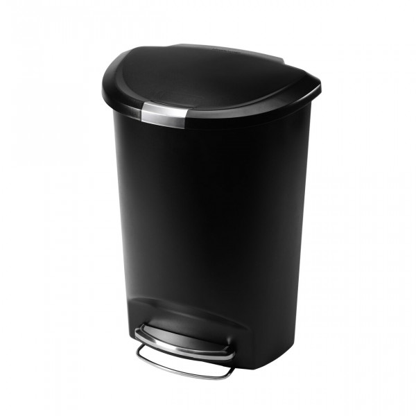 Simplehuman Pedal Bin Slim Semi-round Plastic 48,0 x 35,5 x 67,5 cm Black (CW1355)