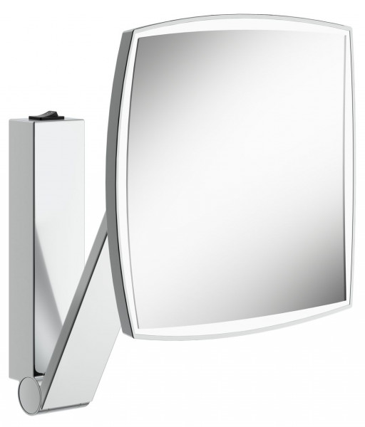 Shaving Mirror With Light Keuco Ilook_move wall model, square/illuminated with rocker switch Chrome