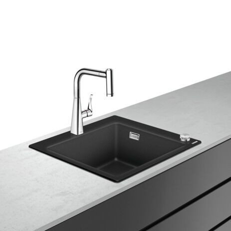 Hansgrohe Undermount Sink C51 Pack Graphite Black/Chrome 560 mm 43212000